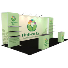 10x20 FT Trade Exhibition Aluminum Modern Advertising Expo Fabric Trade Booth Display