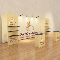 10x20 FT Trade Exhibition Aluminum Modern Advertising Expo Fabric Trade Booth Display
