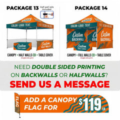 Custom Pop Up Canopy Tent Package with Trade Show Booth Display