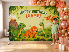 Custom Kids Birthday Backdrop Display, Personalized Party Banner with Aluminum Frame