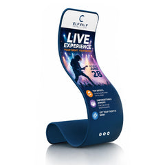 36x90 Inch Custom Printed Display Banner Stand, Tension Fabric, Portable, Reusable, Easy Assembly