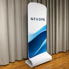 Custom Printed Tension Fabric Display Banner Stand, Portable, Reusable, Easy Assembly 36x90 Inch