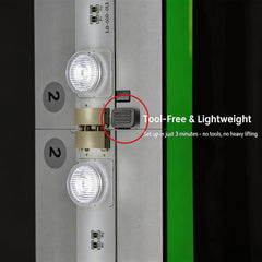 LED Lighted Backdrop Display Floor Stand, Portable Trade Show Lightbox Wall, Custom Illuminated Banner