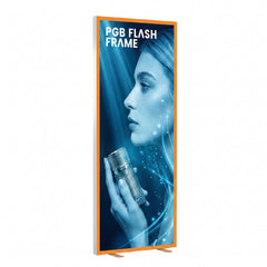 LED Lighted Backdrop Display Floor Stand, Portable Trade Show Lightbox Wall, Custom Illuminated Banner