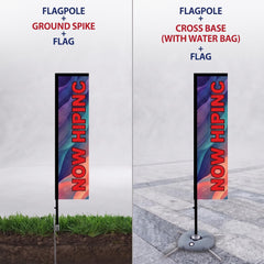 Custom Rectangle Feather Flag, Commercial Advertising Banner for Business Outdoor Events, Trade Show