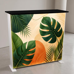 LED Light Box Reception Counter, Portable Trade Show Display Podium Table, Custom Illuminated