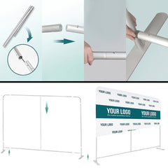 Custom Kids Birthday Backdrop Display, Personalized Party Banner with Aluminum Frame
