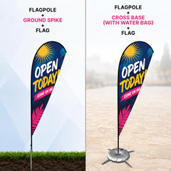 Custom Teardrop Flag, Full Print Personalized Advertising Banner for Business Outdoor Events, Trade Show