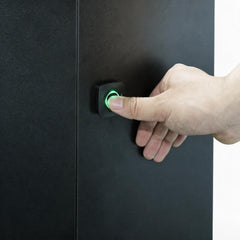 Modern LED Lit Storage Cabinet, Fingerprint Lock, Trade Show Display (40"H)