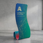36x90 Inch Custom Printed Display Banner Stand, Tension Fabric, Portable, Reusable, Easy Assembly