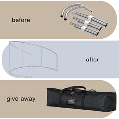 Custom Tubular Backdrop, Curved Tension Fabric Display, Large Format Trade Show Wall, 90x48 Inch