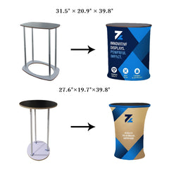 Custom Tension Fabric Podium, Trade Show, Hard Case, Business Marketing, Event Signage, Display