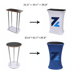 Custom Tension Fabric Podium, Trade Show, Hard Case, Business Marketing, Event Signage, Display