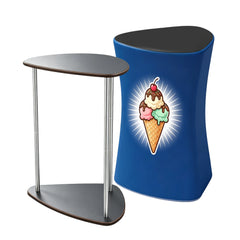Custom Tension Fabric Podium, Trade Show, Hard Case, Business Marketing, Event Signage, Display