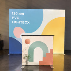 LED Light Box Reception Counter, Portable Trade Show Display Podium Table, Custom Illuminated
