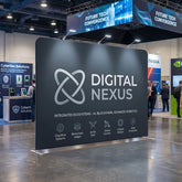Custom Trade Show Backdrop Banner with Aluminum Frame, Personalized Fabric Display for Events
