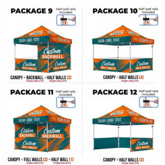 Custom Pop Up Canopy Tent Package with Trade Show Booth Display