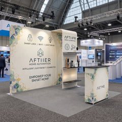 Portable Aluminum Pillowcase Banner Booth for Trade Shows, Custom Tension Fabric Display Backdrop