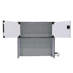 Modern LED Lit Storage Cabinet, Fingerprint Lock, Trade Show Display (40"H)