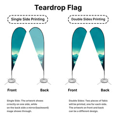 Custom Teardrop Flag, Full Print Personalized Advertising Banner for Business Outdoor Events, Trade Show