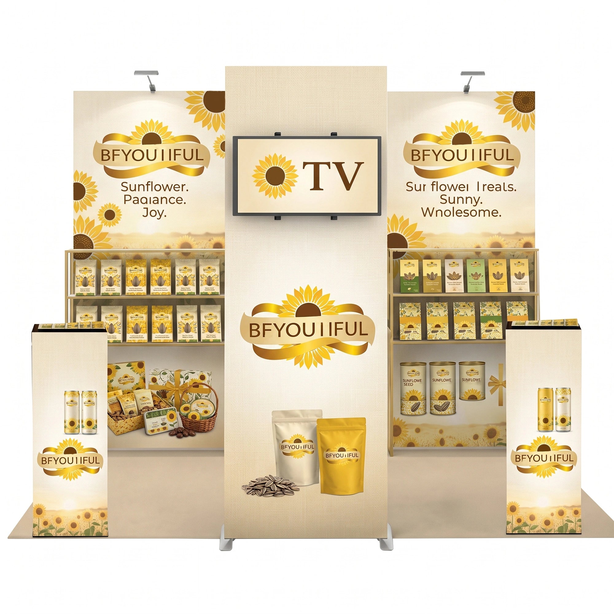 10x10FT aluminum tension fabric shelf display, trade, portable advertising promotion, exhibition and sales platform