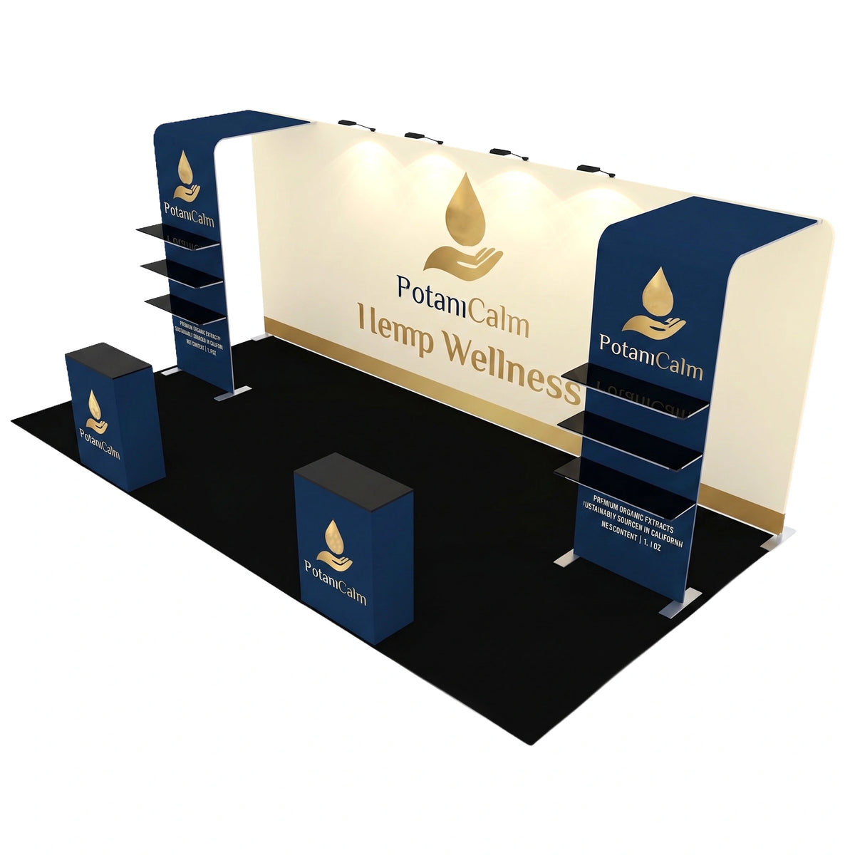 10x20 FT Trade Exhibition Aluminum Modern Advertising Expo Fabric Trade Booth Display