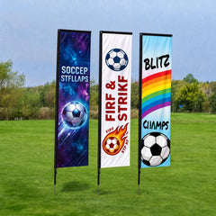 Custom Rectangle Feather Flag, Commercial Advertising Banner for Business Outdoor Events, Trade Show