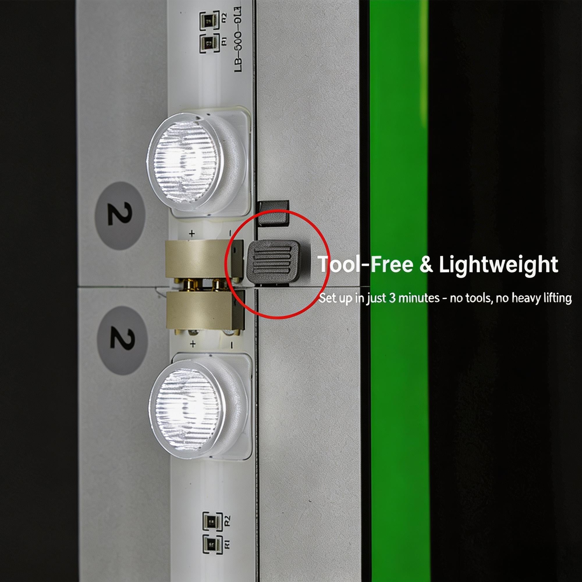 LED Lighted Backdrop Display Floor Stand, Portable Trade Show Lightbox Wall, Custom Illuminated Banner