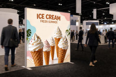 Modular SEG Lightbox Wall Frameless LED, Tension Fabric Trade Show Booth Display, Portable Backlight