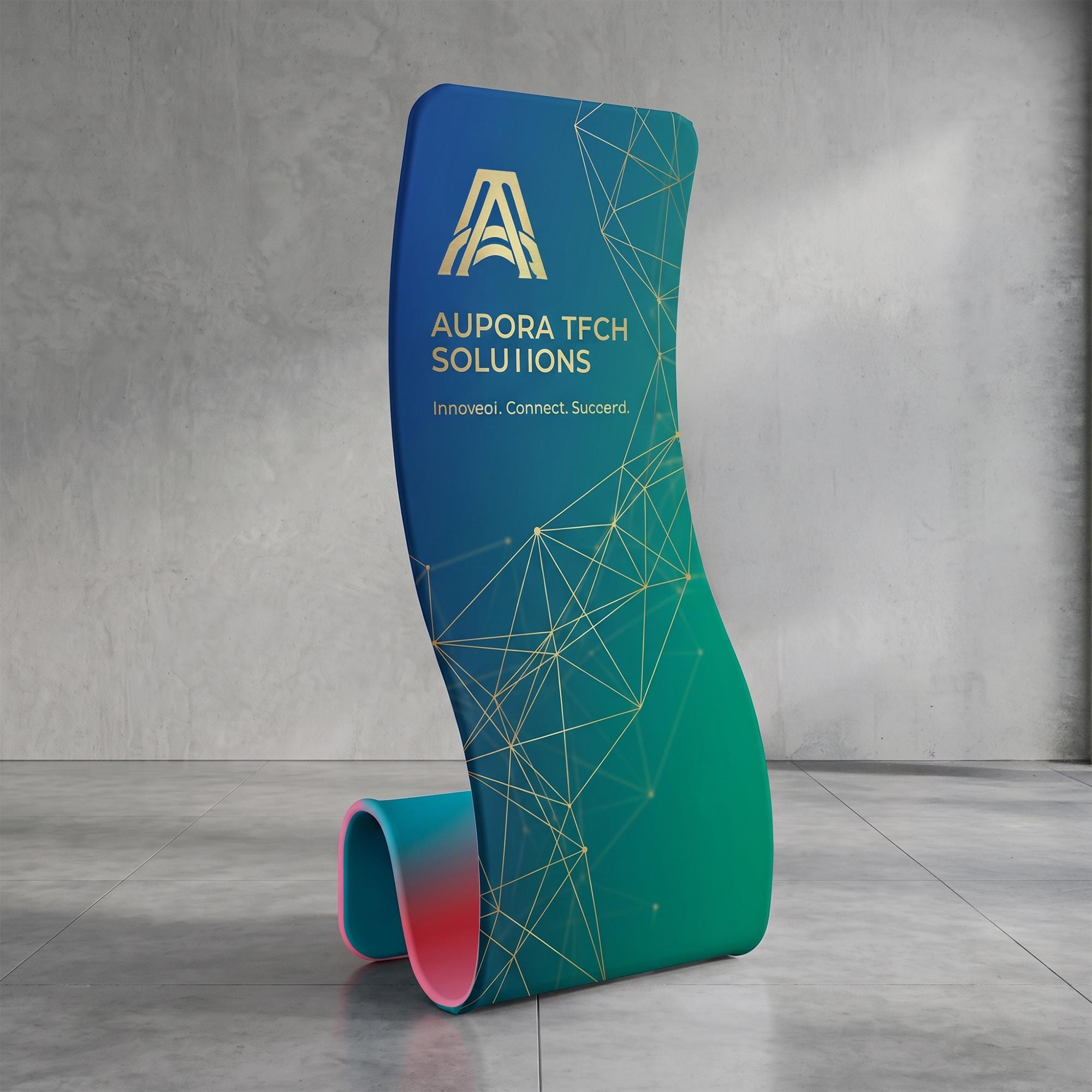 36x90 Inch Custom Printed Display Banner Stand, Tension Fabric, Portable, Reusable, Easy Assembly