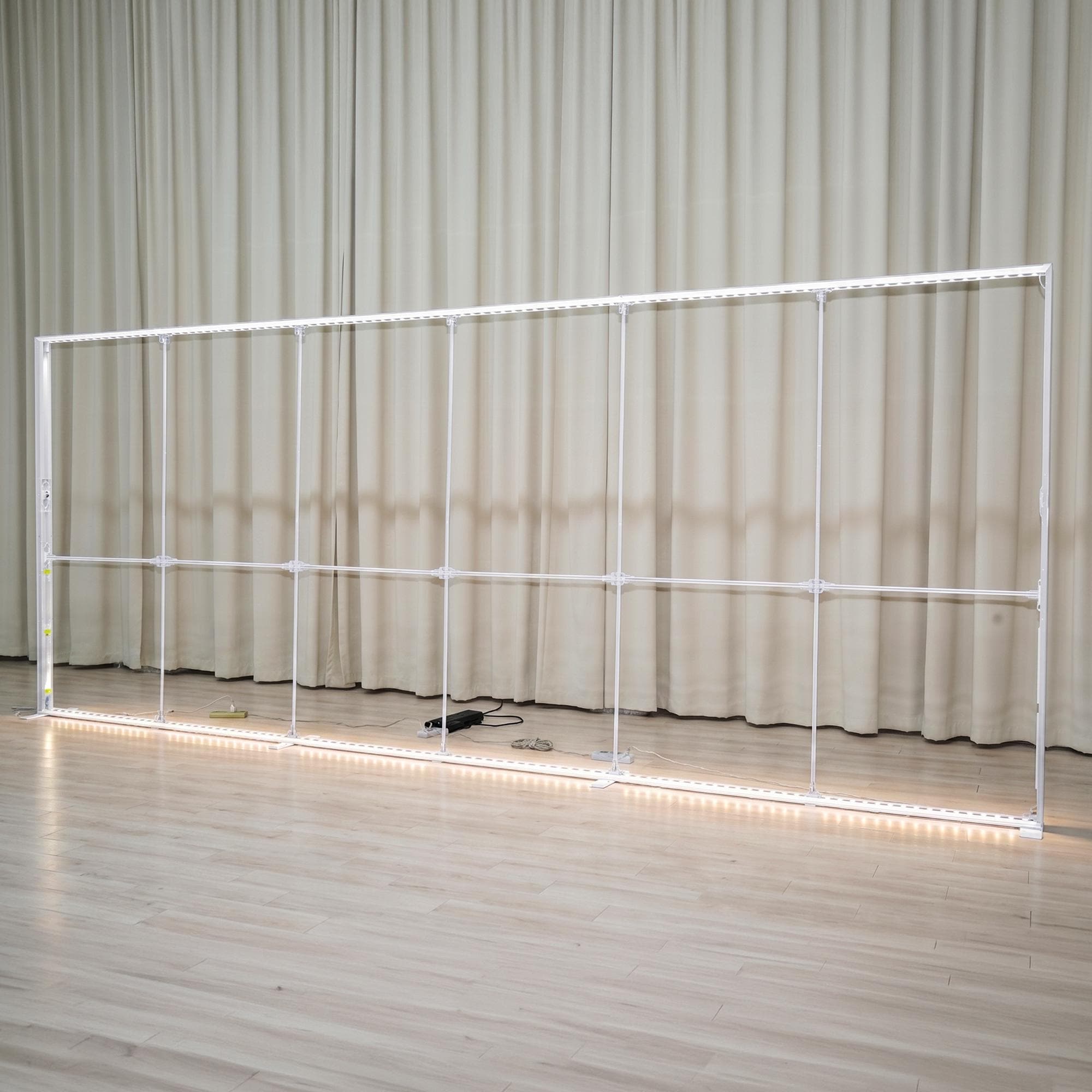 Modular SEG Lightbox Wall Frameless LED, Tension Fabric Trade Show Booth Display, Portable Backlight