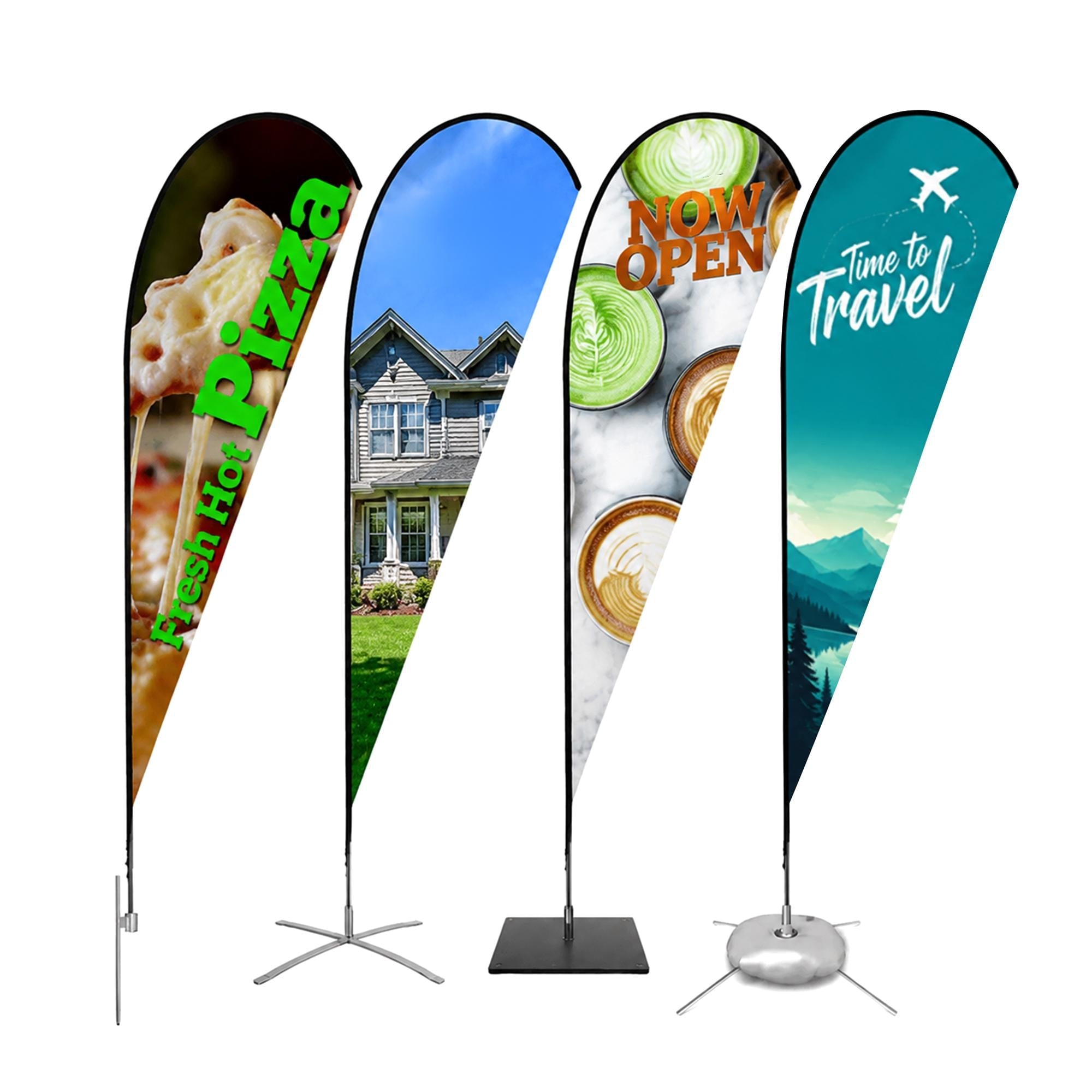 Custom Teardrop Flag, Full Print Personalized Advertising Banner for Business Outdoor Events, Trade Show