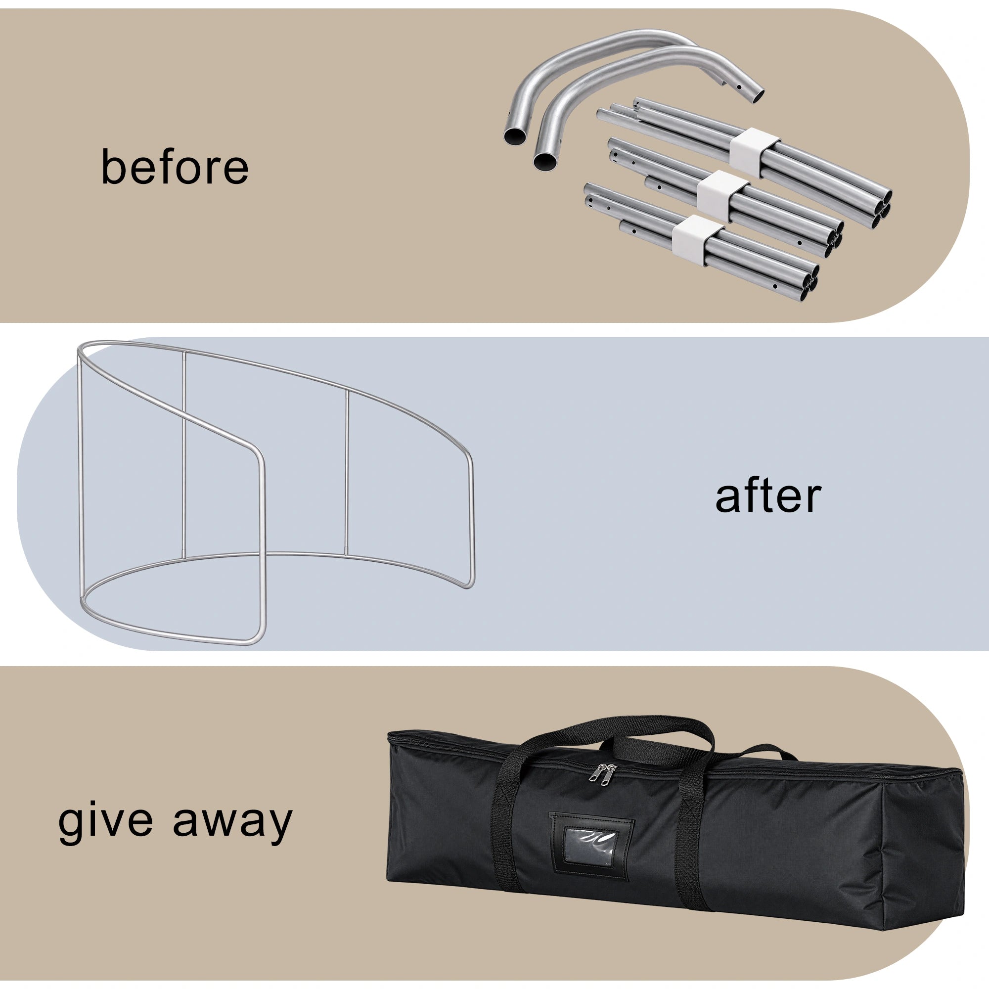 Custom Tubular Backdrop, Curved Tension Fabric Display, Large Format Trade Show Wall, 90x48 Inch