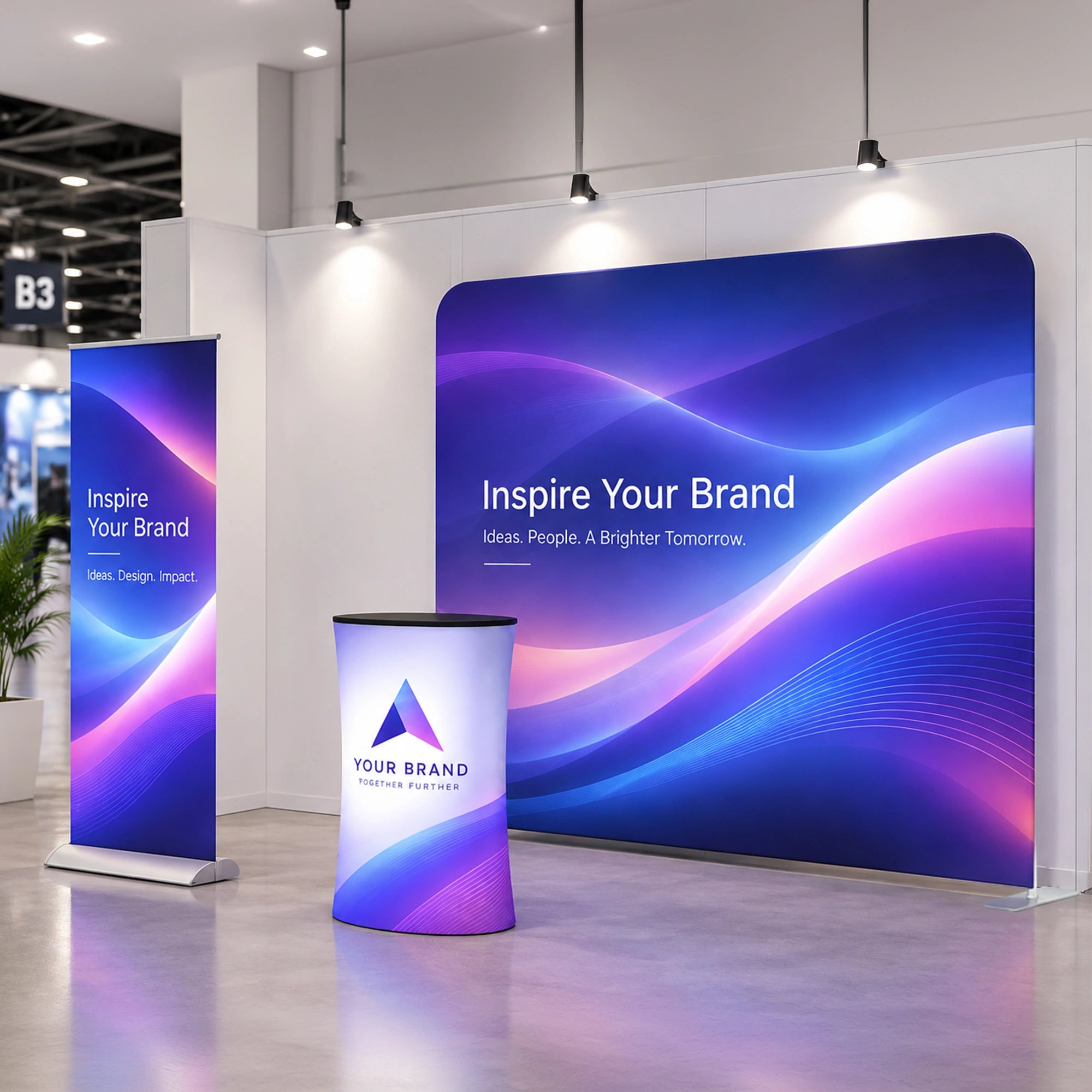 10x10 FT Custom Logo Foldable Frame Modular Promotional Expo Roll-Up Banner Trade Show Booth