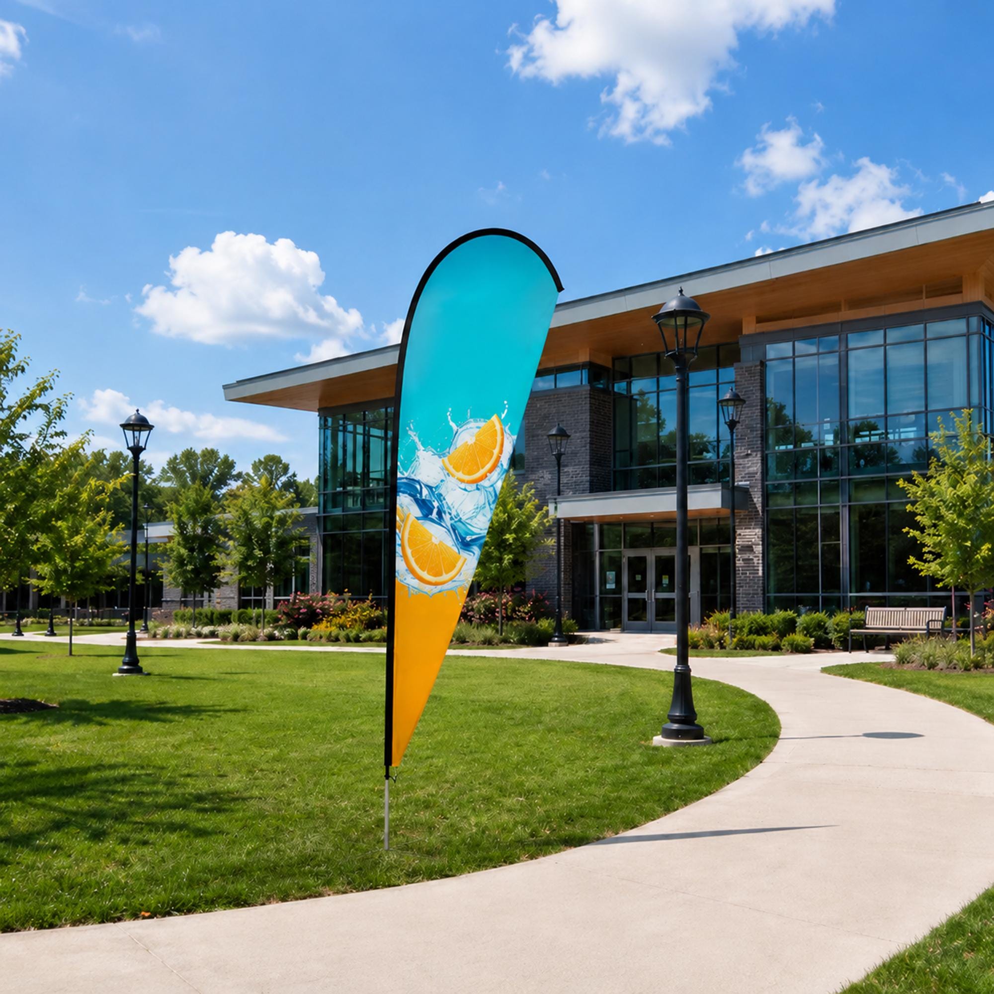 Custom Teardrop Flag, Full Print Personalized Advertising Banner for Business Outdoor Events, Trade Show
