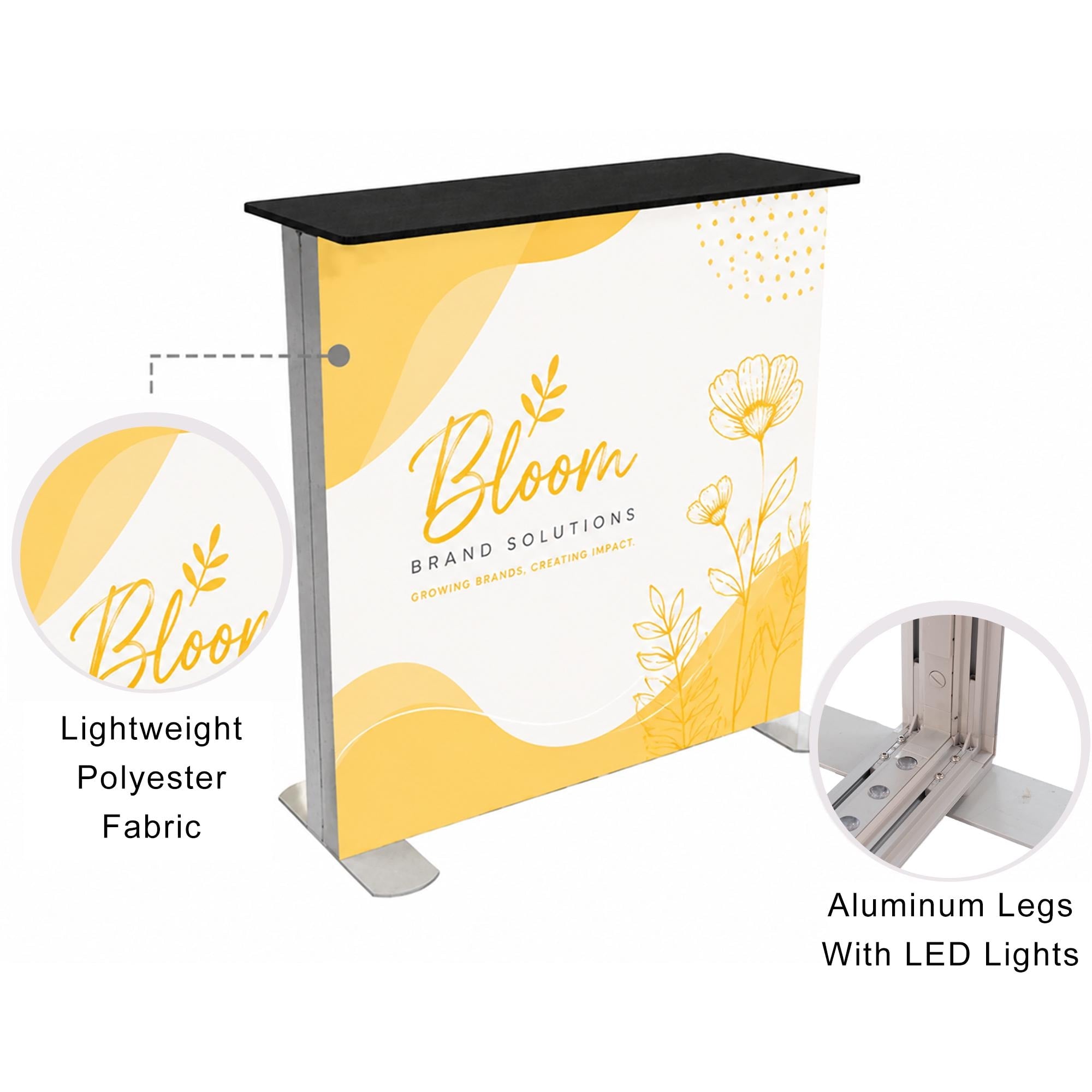 Portable Custom LED Reception Counter for Events & Exhibitions