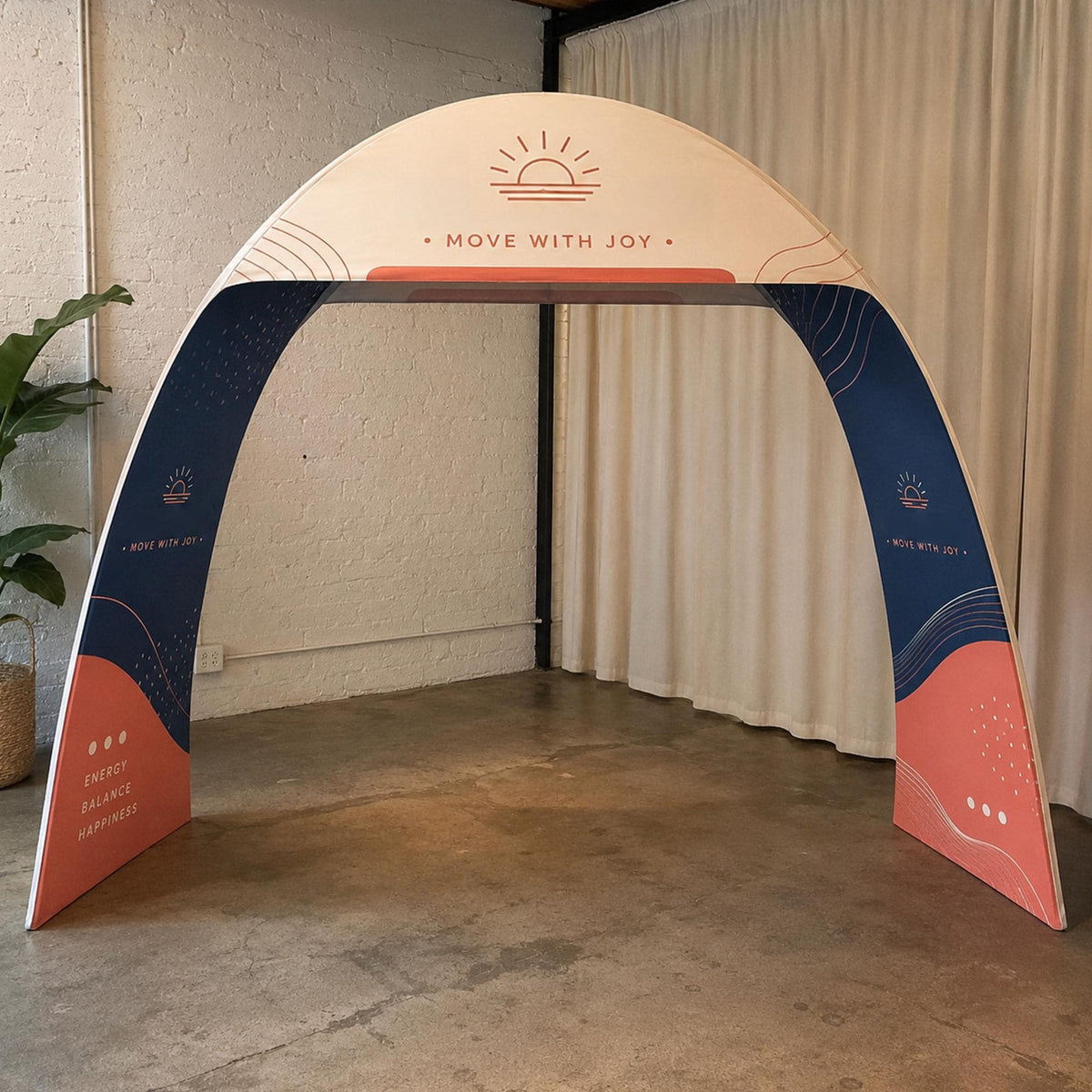 Open Arch Door Backdrop Stand Print Fabric Arch Cover For Birthday Wedding Party Decor
