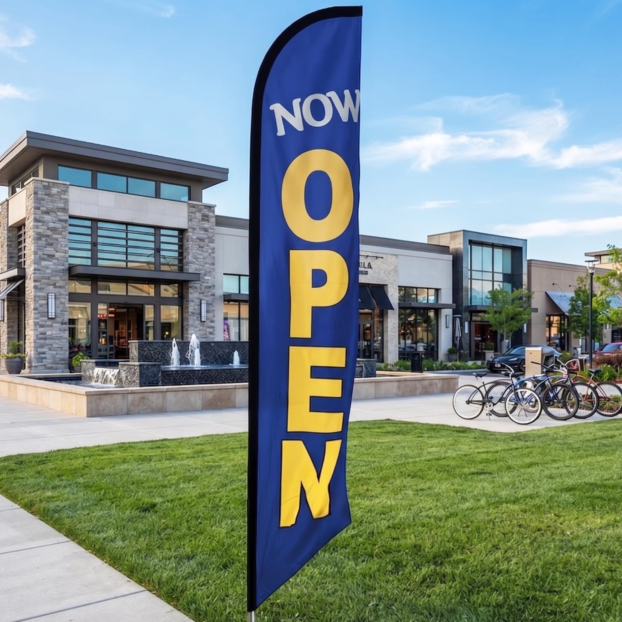 Custom Feather Flag — Weather-Resistant Advertising Flag for Storefronts, Markets & Trade Shows