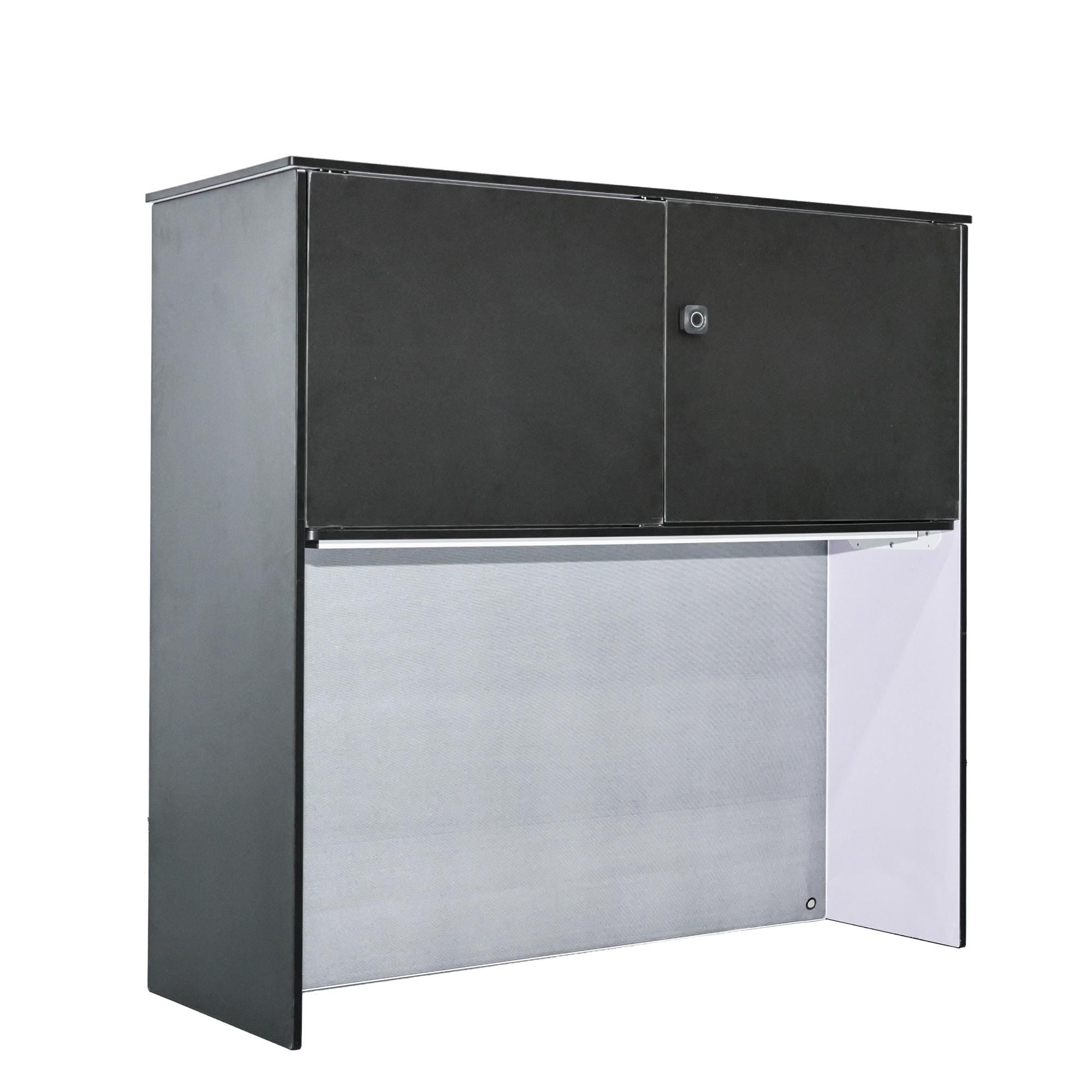 Modern LED Lit Storage Cabinet, Fingerprint Lock, Trade Show Display (40"H)