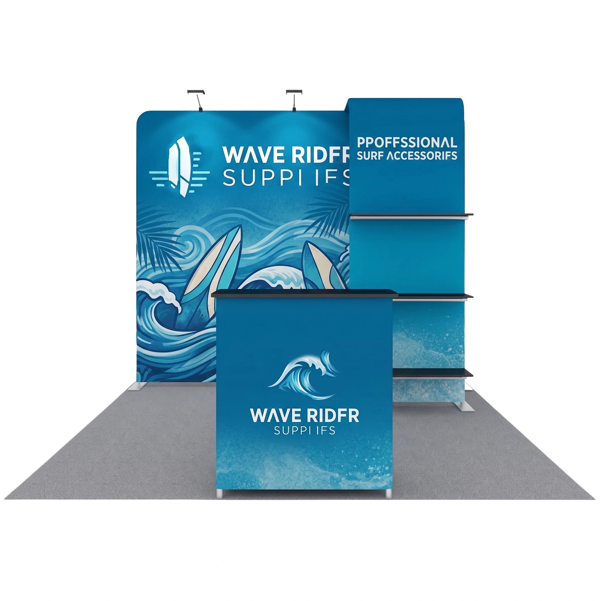 Portable Aluminum Pillowcase Banner Booth for Trade Shows, Custom Tension Fabric Display Backdrop