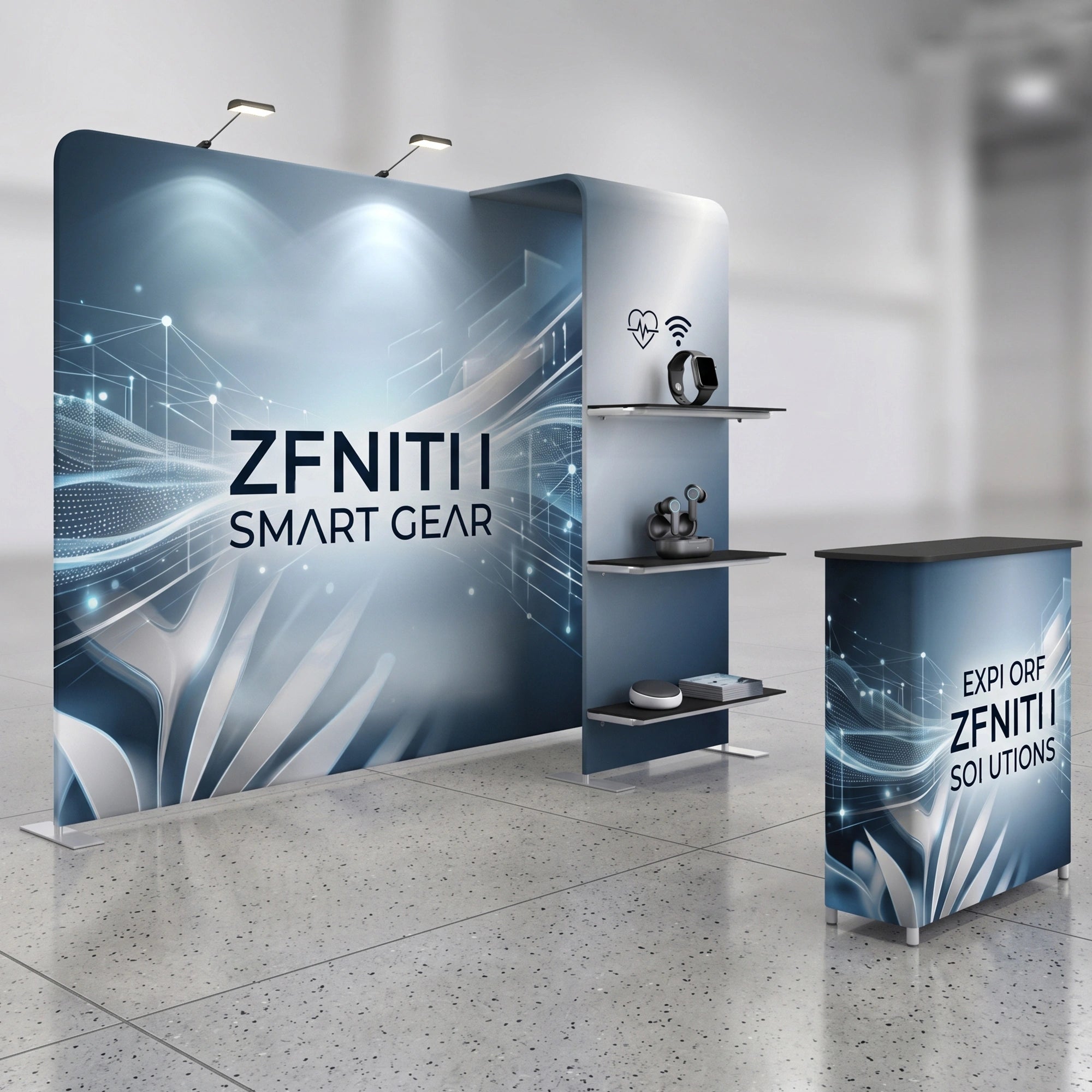 Portable Aluminum Pillowcase Banner Booth for Trade Shows, Custom Tension Fabric Display Backdrop