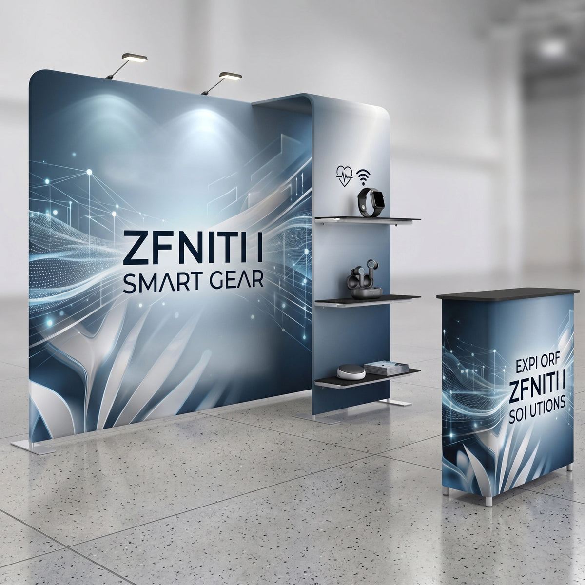 Portable Aluminum Pillowcase Banner Booth for Trade Shows, Custom Tension Fabric Display Backdrop
