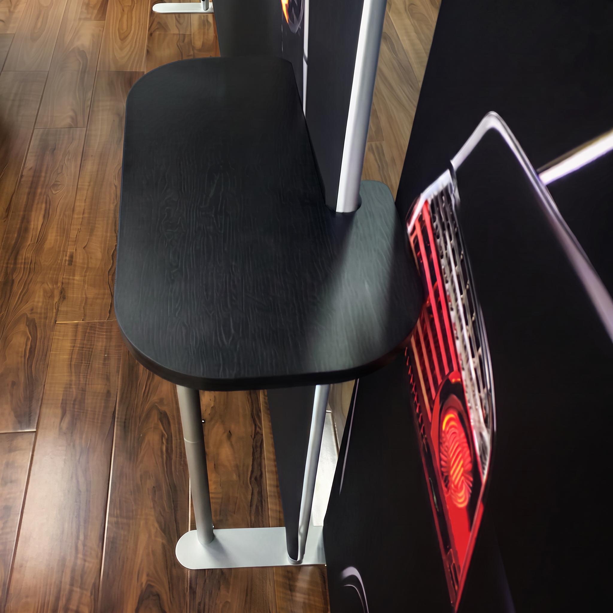 Trade Show Display Shelf & TV Mount Attachment for 32mm Tube Frames