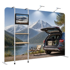 Trade Show Display Shelf & TV Mount Attachment for 32mm Tube Frames