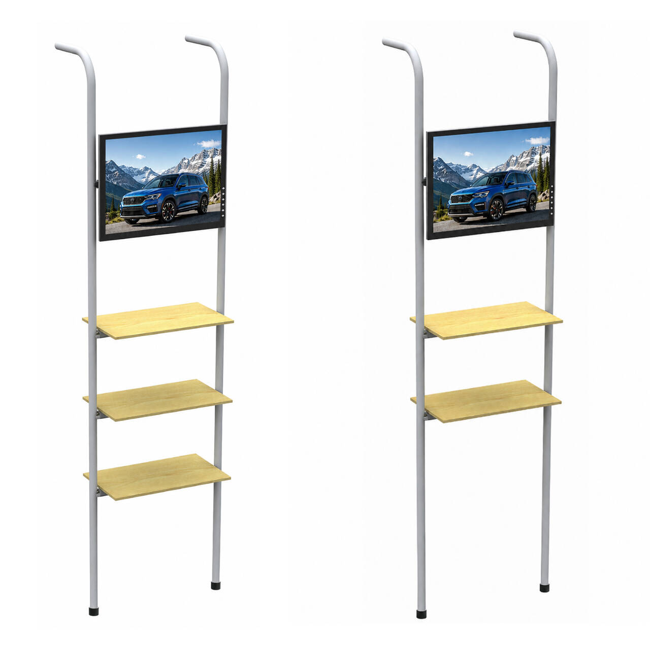 Trade Show Display Shelf & TV Mount Attachment for 32mm Tube Frames
